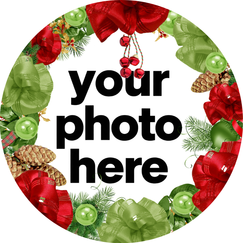 Christmas Wreath Customized Ornaments — Personalized Photo Ornament