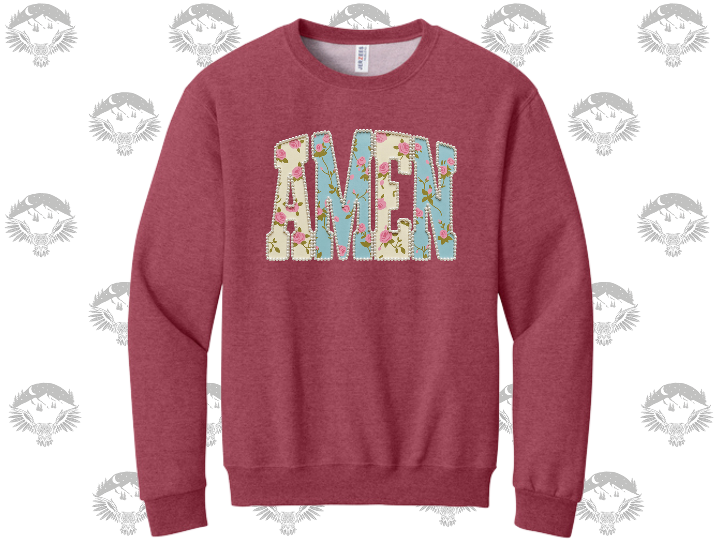 Floral Pearl AMEN Crewneck