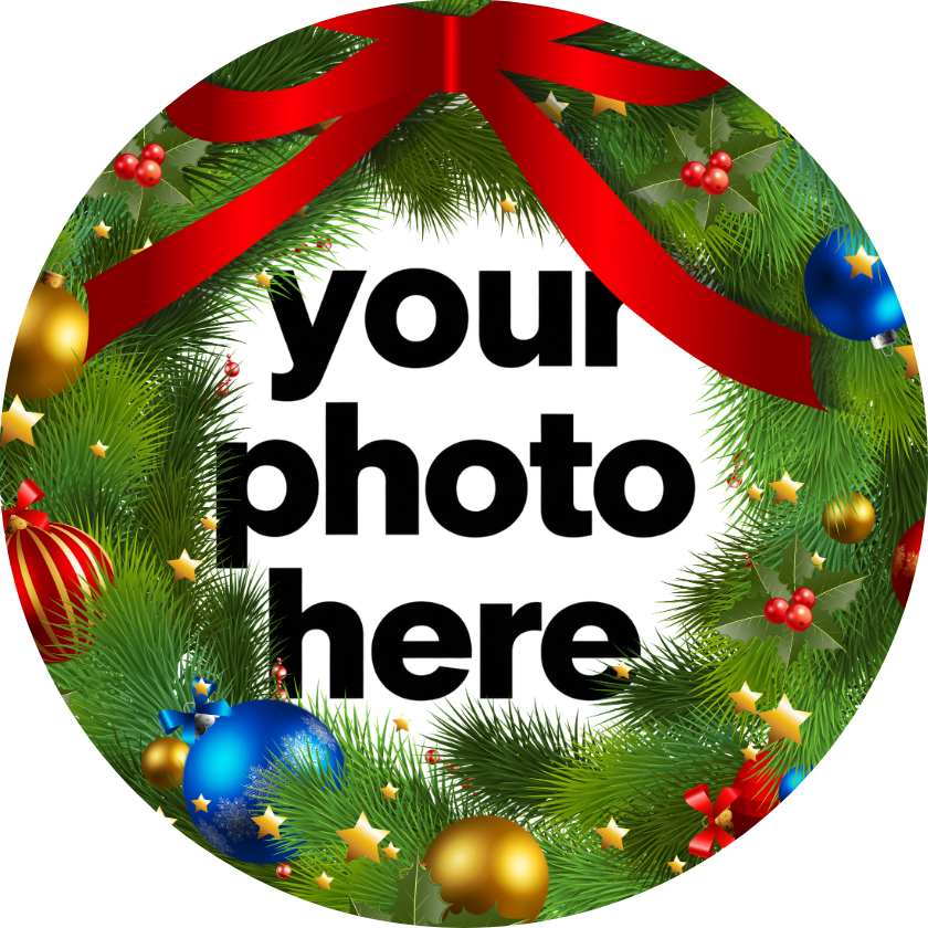 Christmas Wreath Customized Ornaments — Personalized Photo Ornament