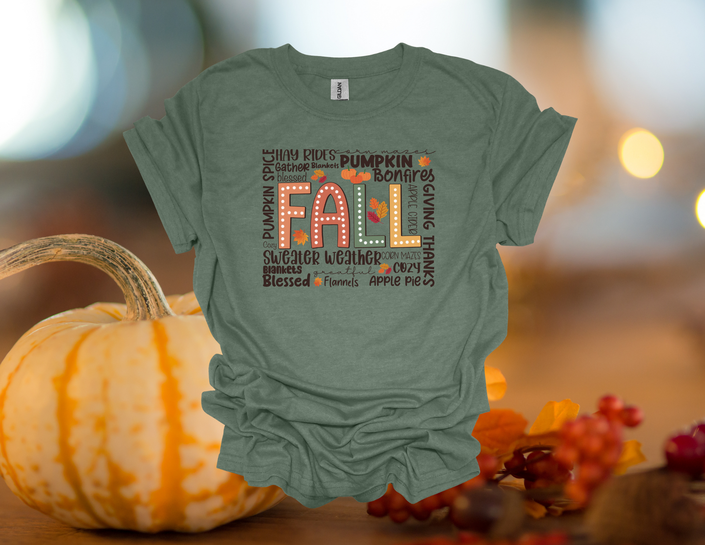 Fall Things Tee – Sweater Weather, Bonfires & Pumpkin Vibes