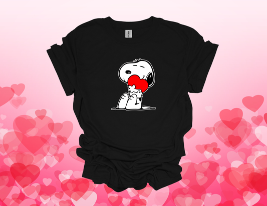 For The Love of Snoopy- Valentine's Day Tee