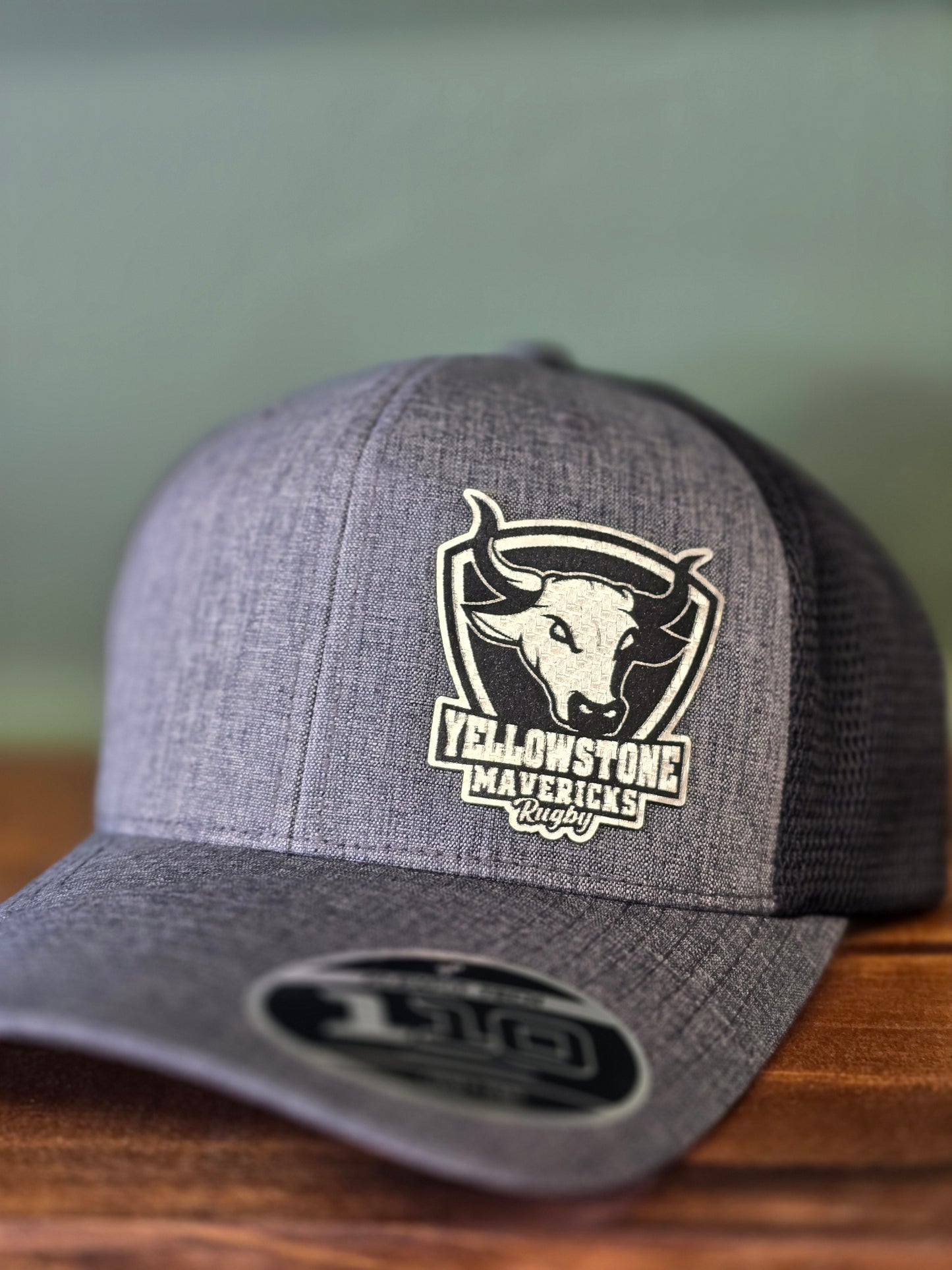 Yellowstone Mavericks Rugby Flexfit 110 Hat with Leather Patch