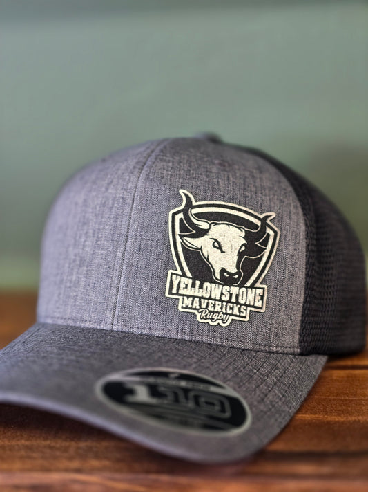 Yellowstone Mavericks Rugby Flexfit 110 Hat with Leather Patch