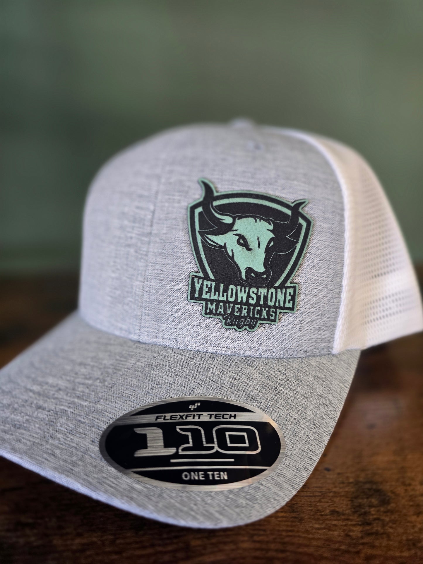 Yellowstone Mavericks Rugby Flexfit 110 Hat with Leather Patch