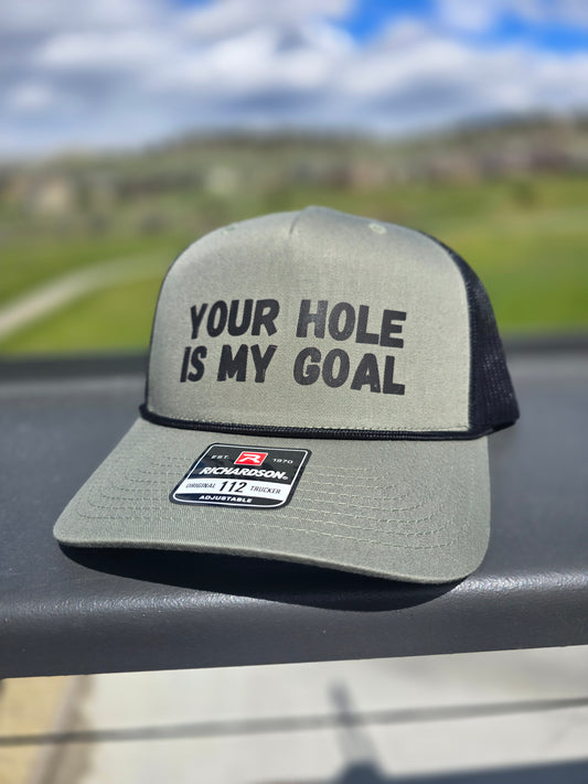 Richardson Five Panel Rope Hat – “Your Hole Is My Goal”