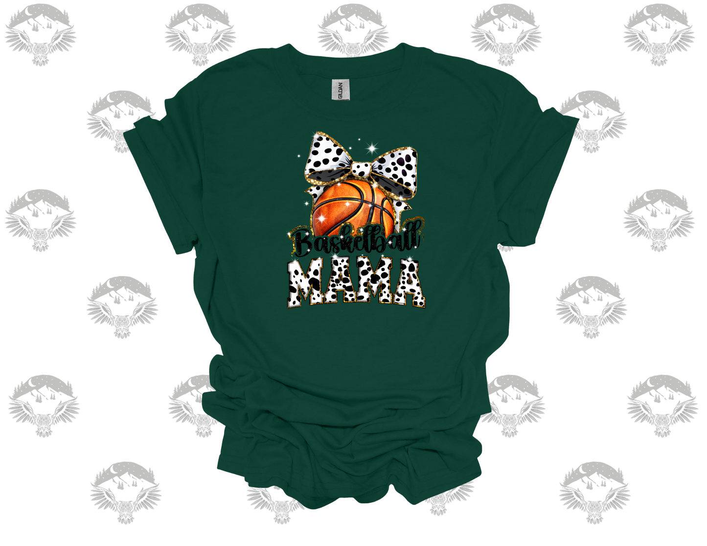 Basketball Mama – Polka Dot Bow Tee
