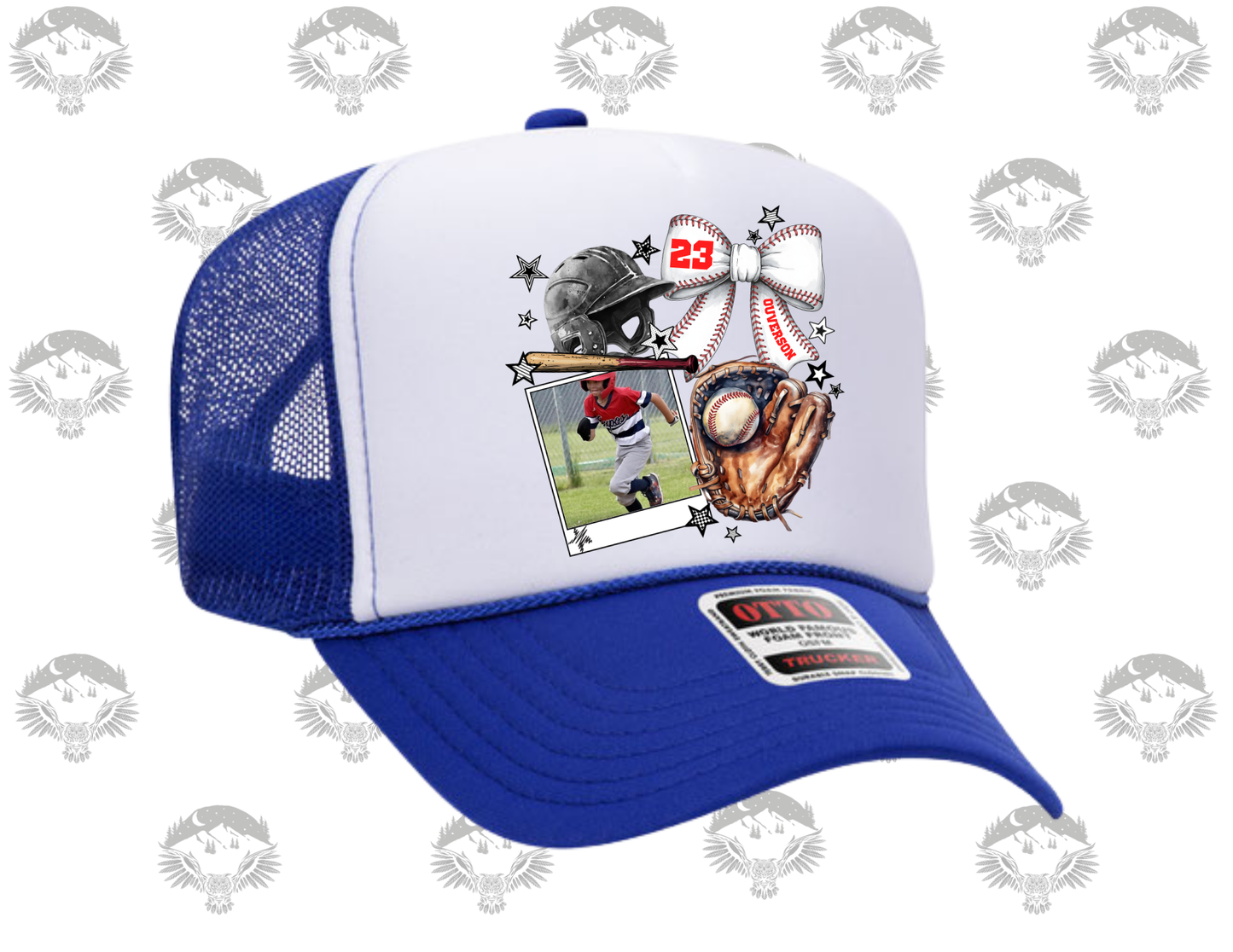Custom All-Star Baseball Trucker Hat (Add Your Player’s Photo!)