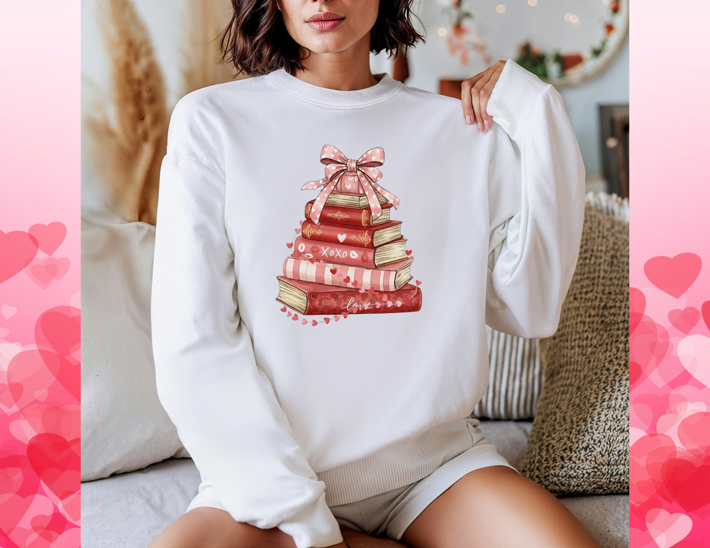 All You Need Is Love and Books Cozy Crewneck