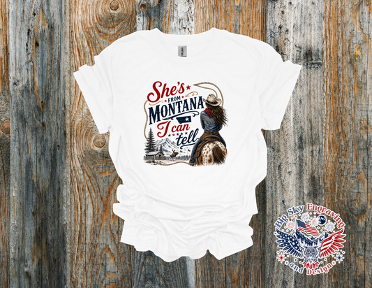 She's From Montana, I Can Tell – Gildan Softstyle T-Shirt