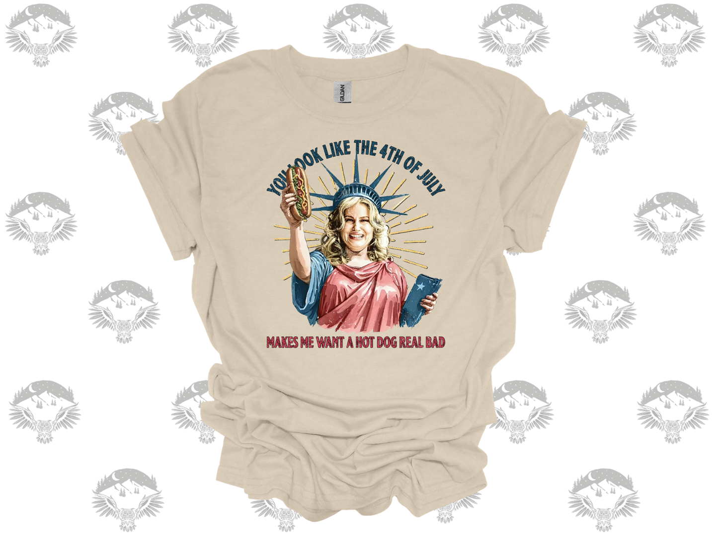 “You Look Like the 4th of July” Patriotic Graphic Tee – Funny Statue of Liberty Shirt