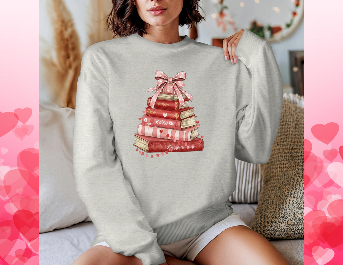 All You Need Is Love and Books Cozy Crewneck