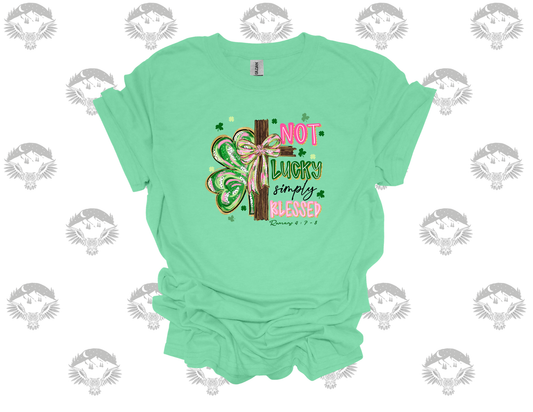 Not Luck — Simply Blessed Cross Tee