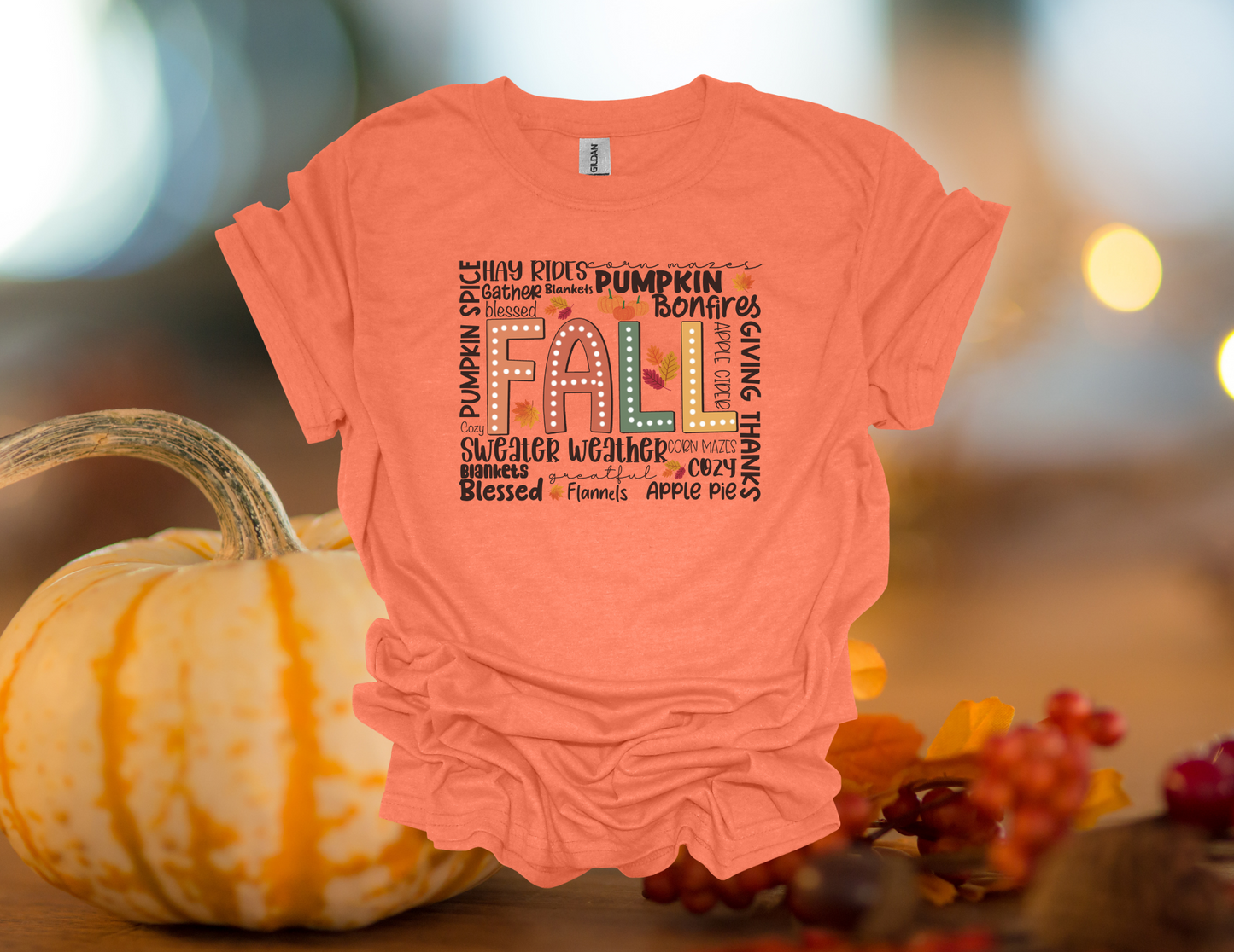 Fall Things Tee – Sweater Weather, Bonfires & Pumpkin Vibes