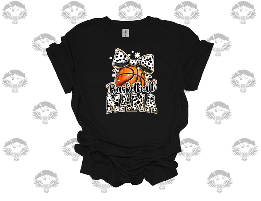 Basketball Mama – Polka Dot Bow Tee