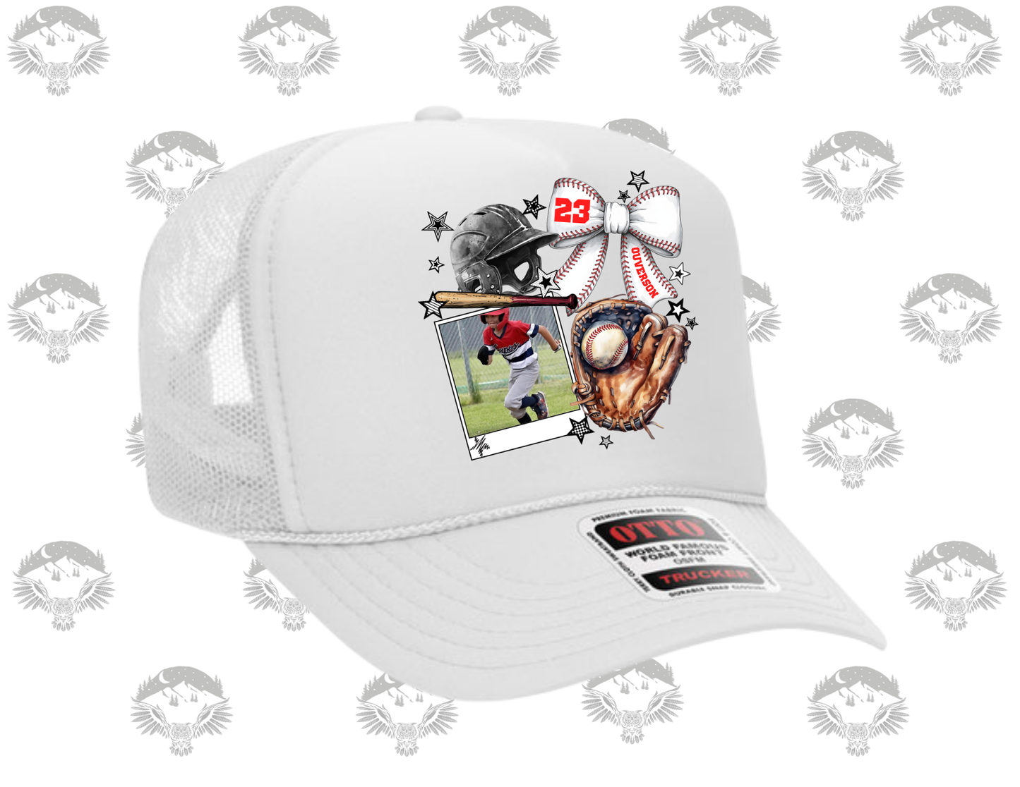 Custom All-Star Baseball Trucker Hat (Add Your Player’s Photo!)