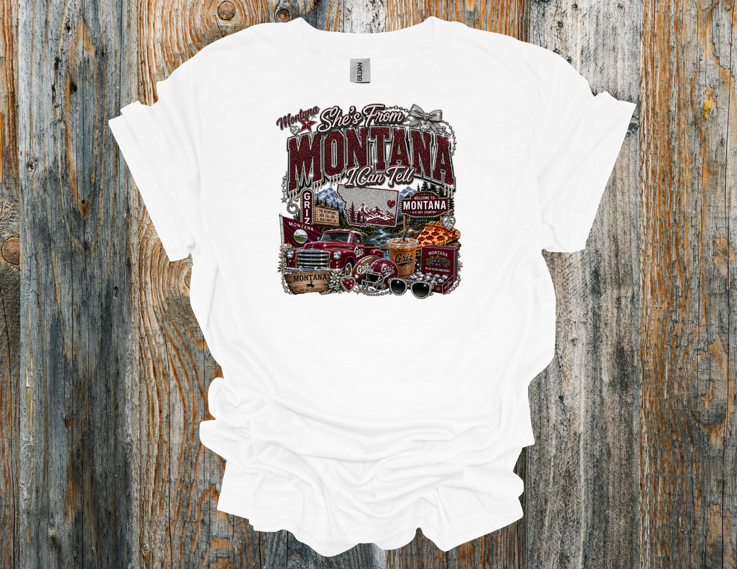 Montana I Can Tell Glitter Graphic T-Shirt