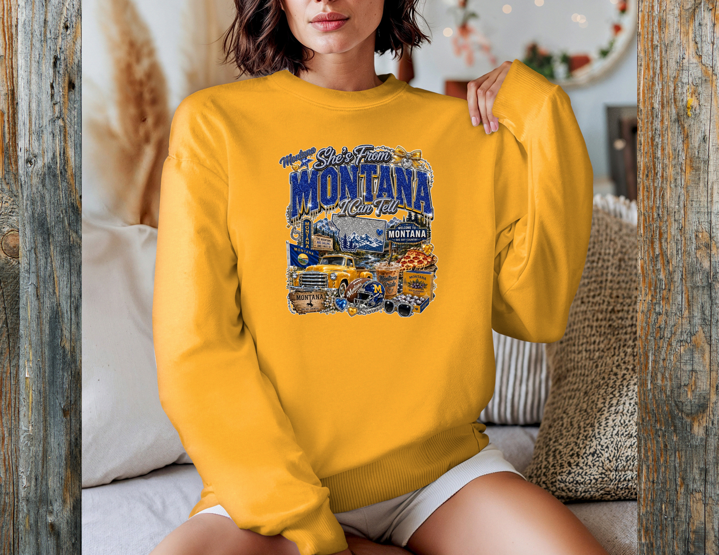 She's From Montana, I Can Tell Graphic Crewneck