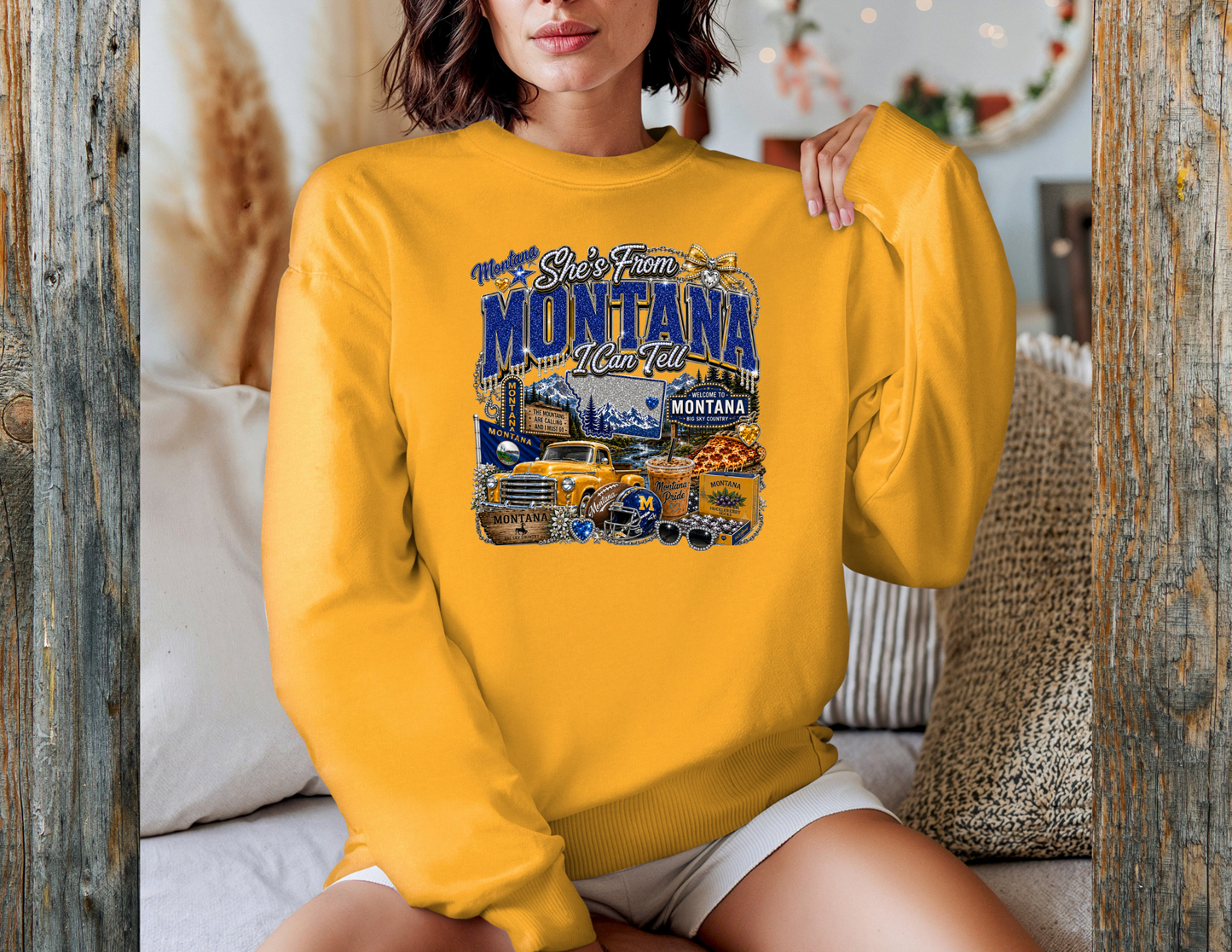 She's From Montana, I Can Tell Graphic Crewneck