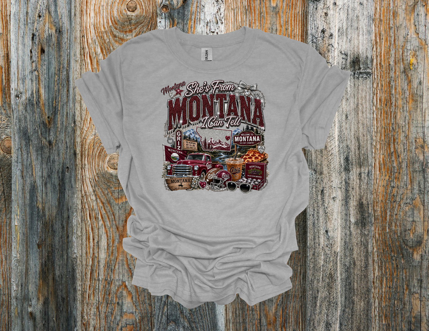 Montana I Can Tell Glitter Graphic T-Shirt