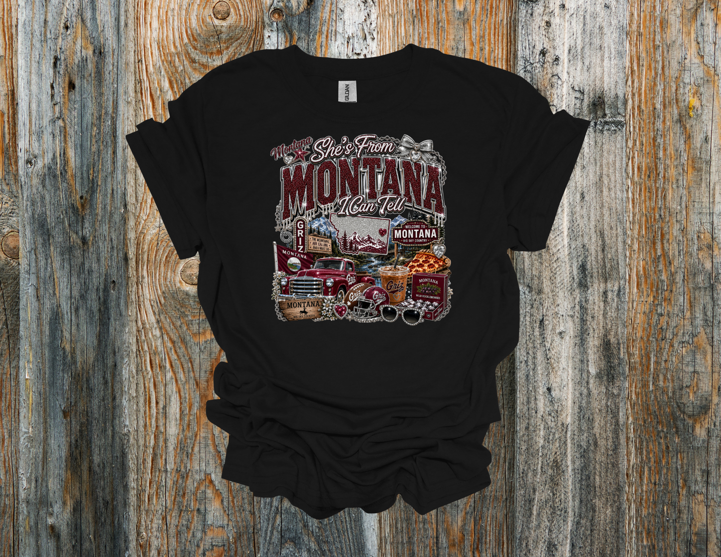 Montana I Can Tell Glitter Graphic T-Shirt