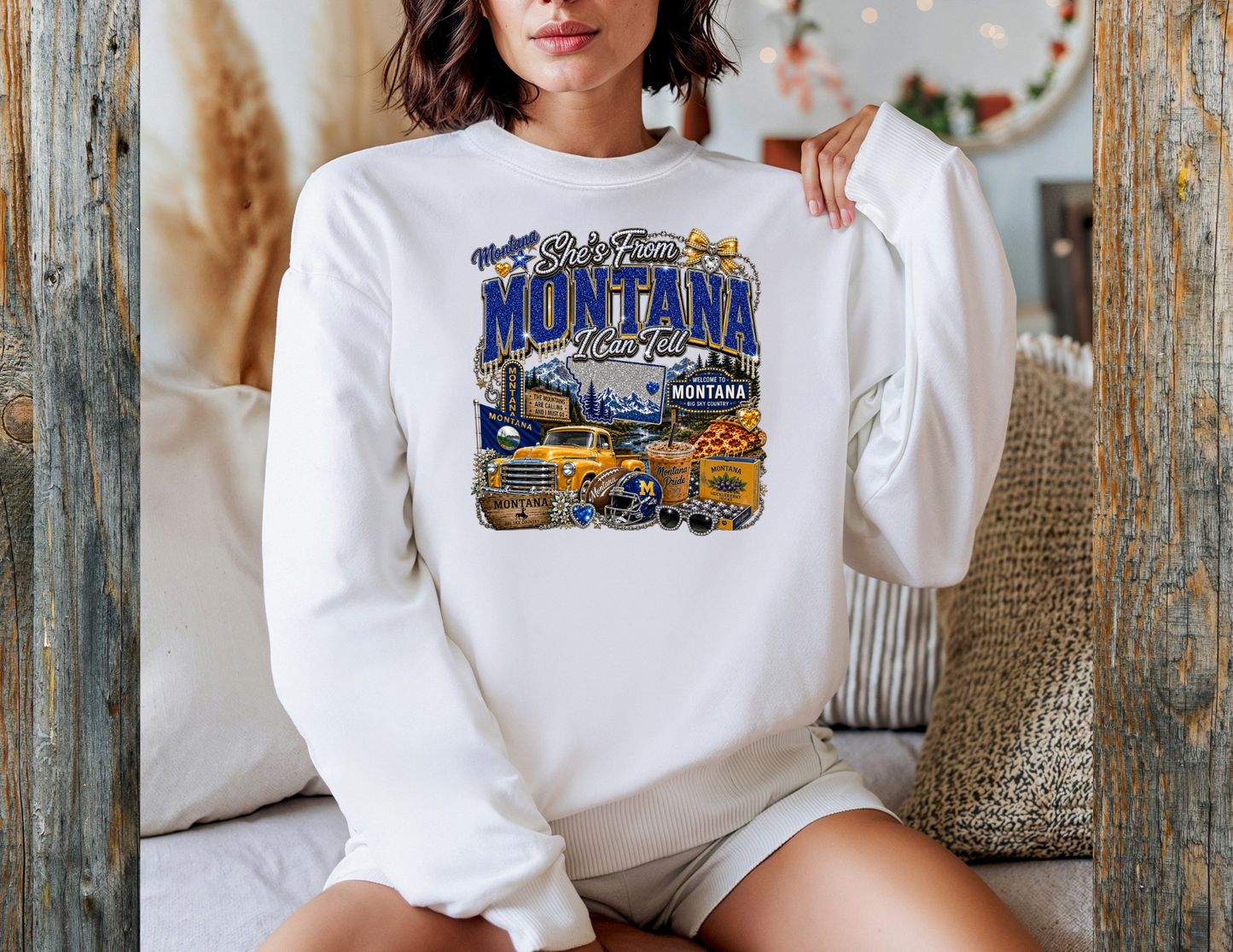 She's From Montana, I Can Tell Graphic Crewneck