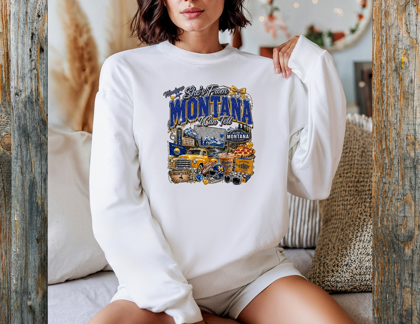 She's From Montana, I Can Tell Graphic Crewneck