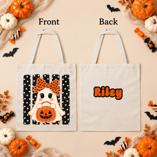 Personalized Trick-or-Treat Tote Bag