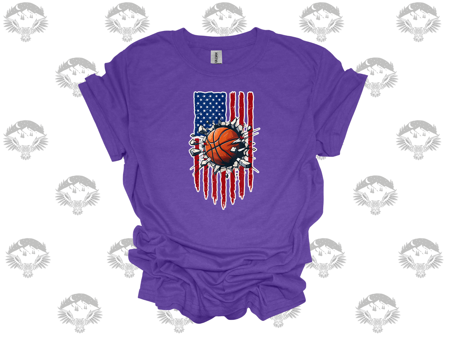 American Flag Basketball Tee