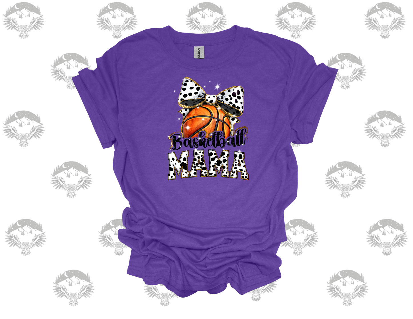 Basketball Mama – Polka Dot Bow Tee