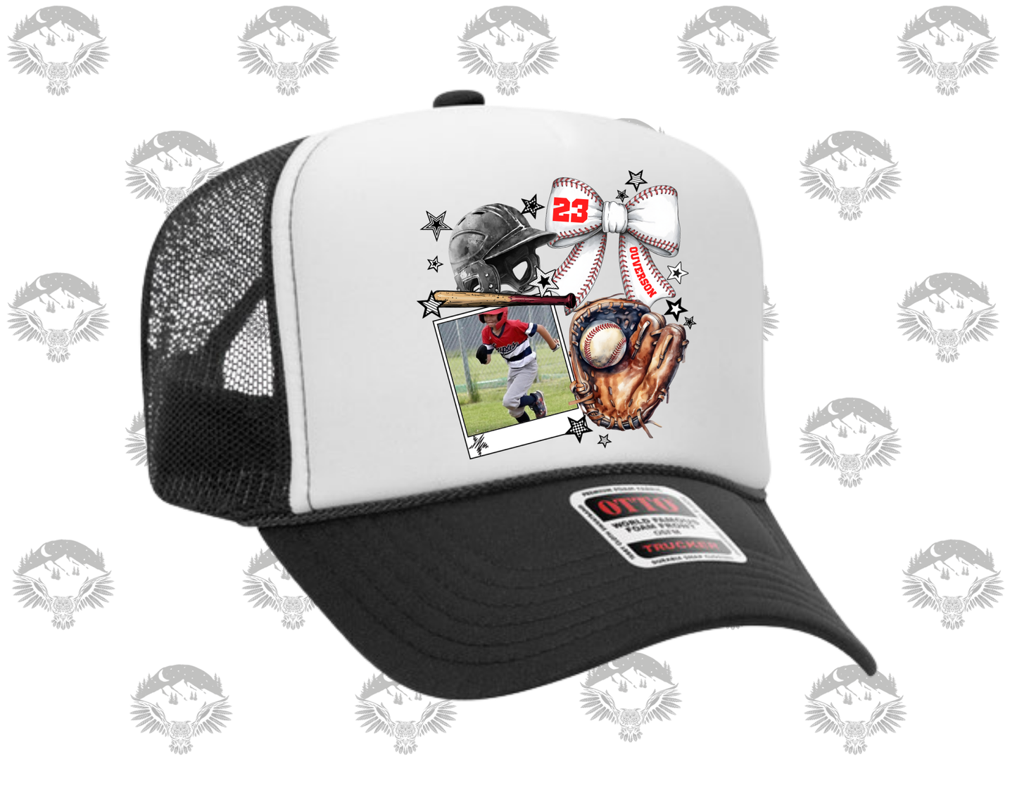 Custom All-Star Baseball Trucker Hat (Add Your Player’s Photo!)