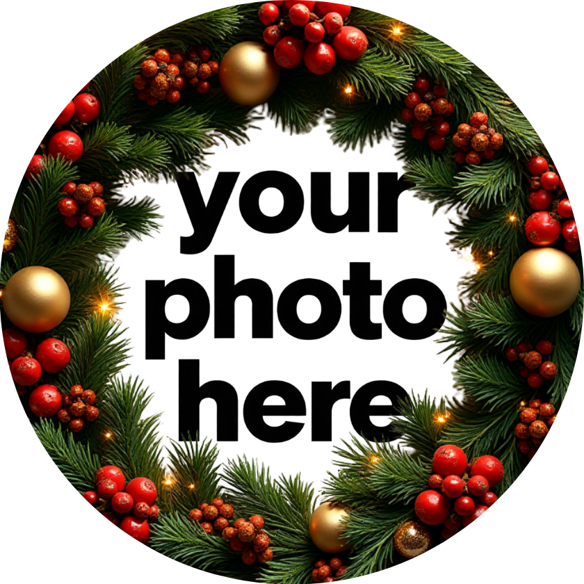 Christmas Wreath Customized Ornaments — Personalized Photo Ornament