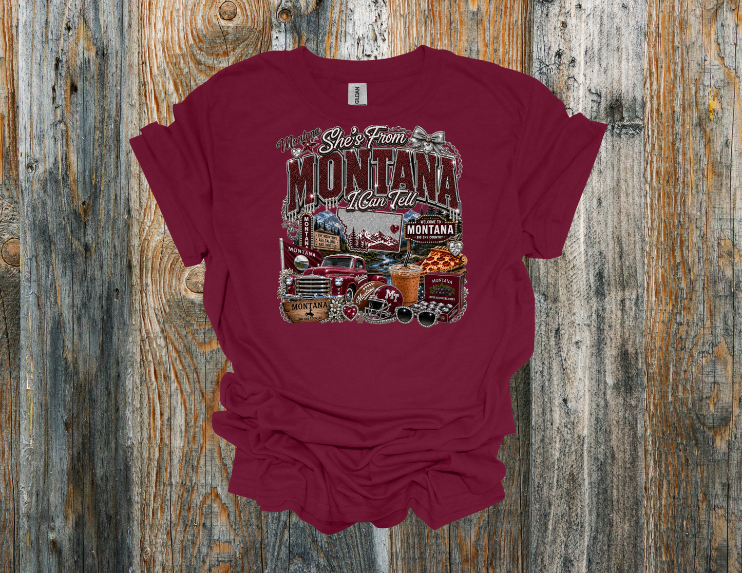 Montana I Can Tell Glitter Graphic T-Shirt