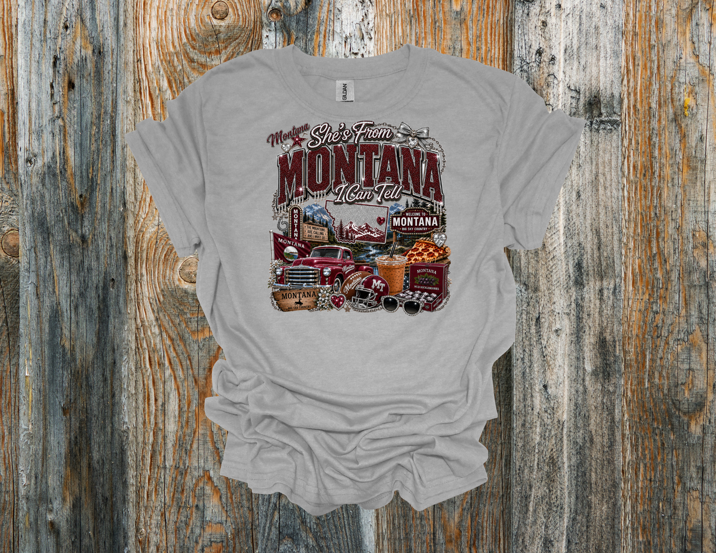 Montana I Can Tell Glitter Graphic T-Shirt