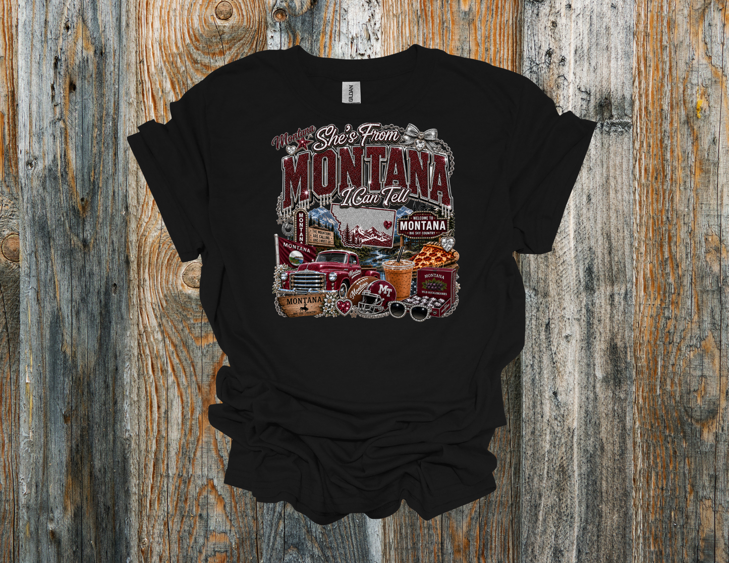Montana I Can Tell Glitter Graphic T-Shirt