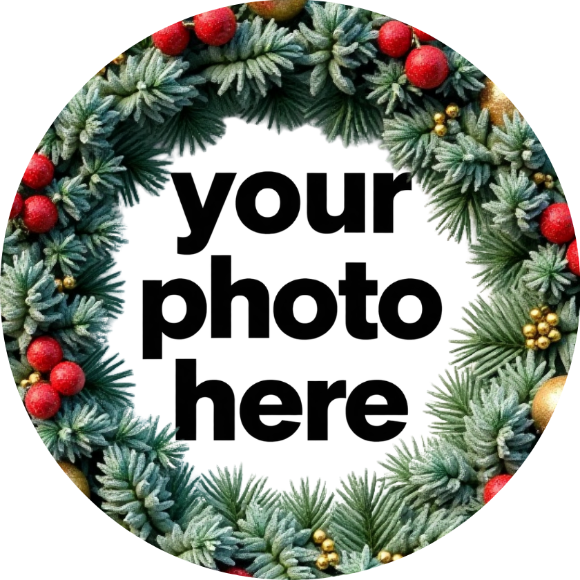 Christmas Wreath Customized Ornaments — Personalized Photo Ornament