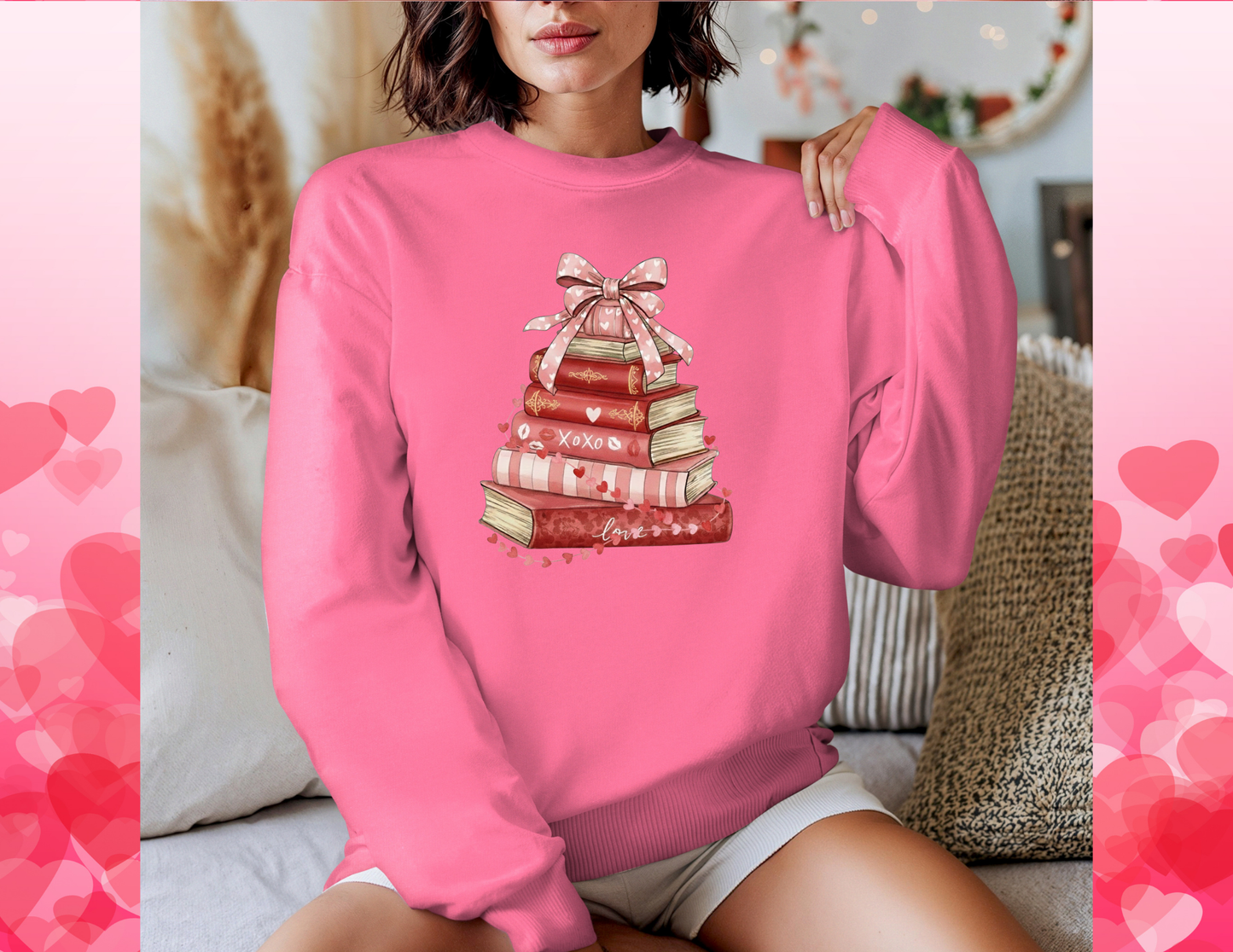 All You Need Is Love and Books Cozy Crewneck