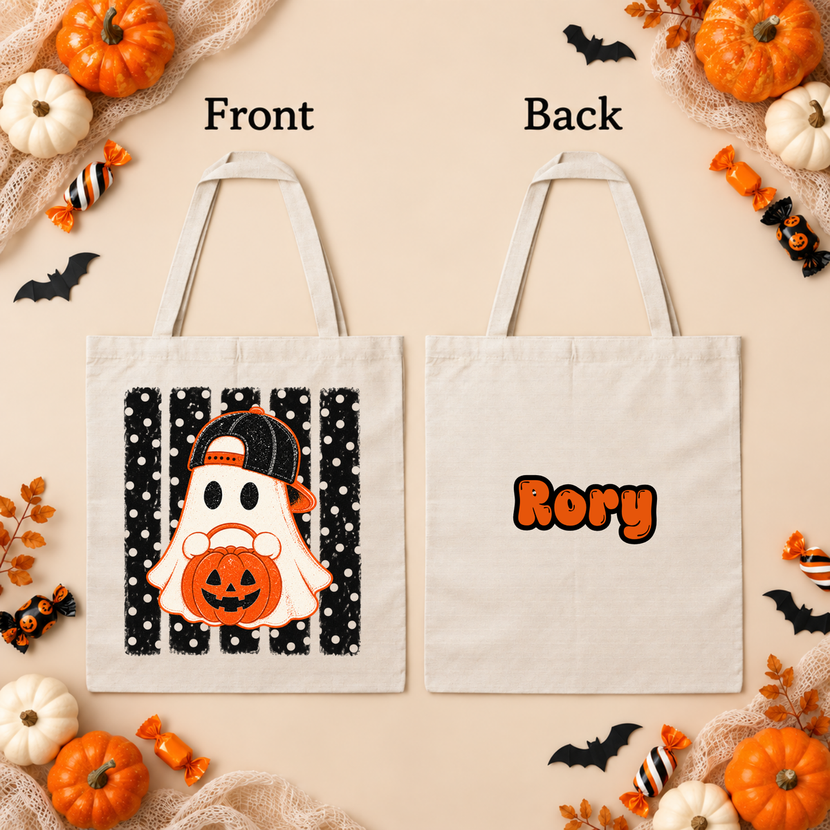 Personalized Trick-or-Treat Tote Bag