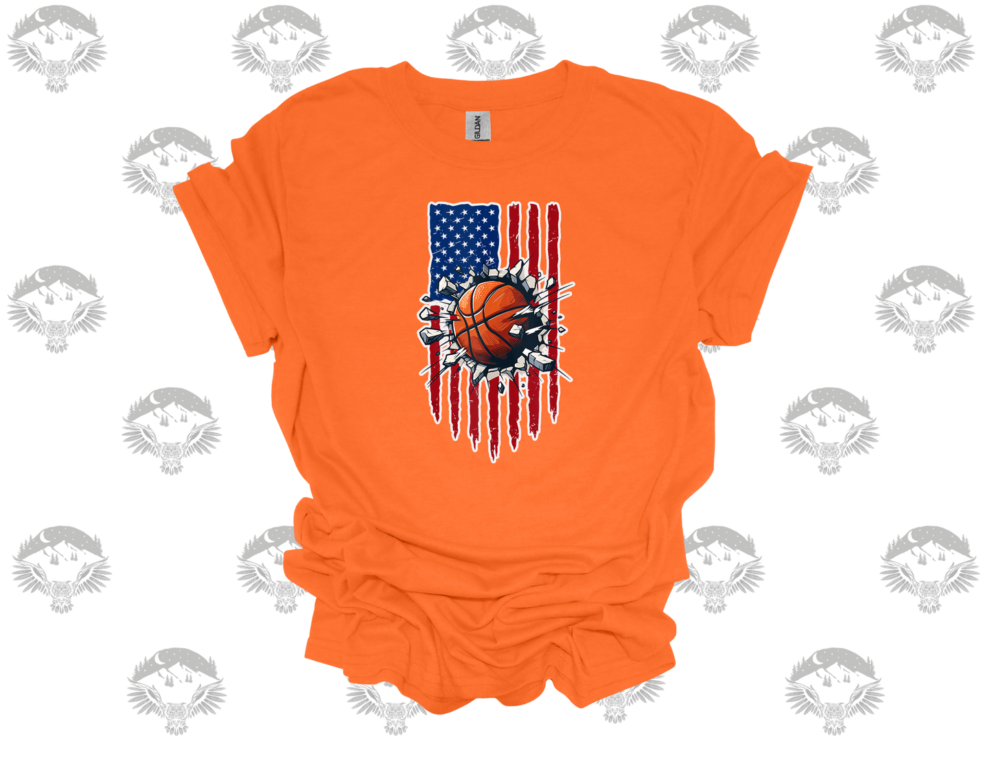 American Flag Basketball Tee