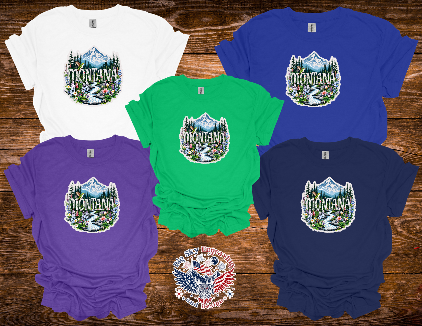 Montana Wildflower Mountain Graphic Tee