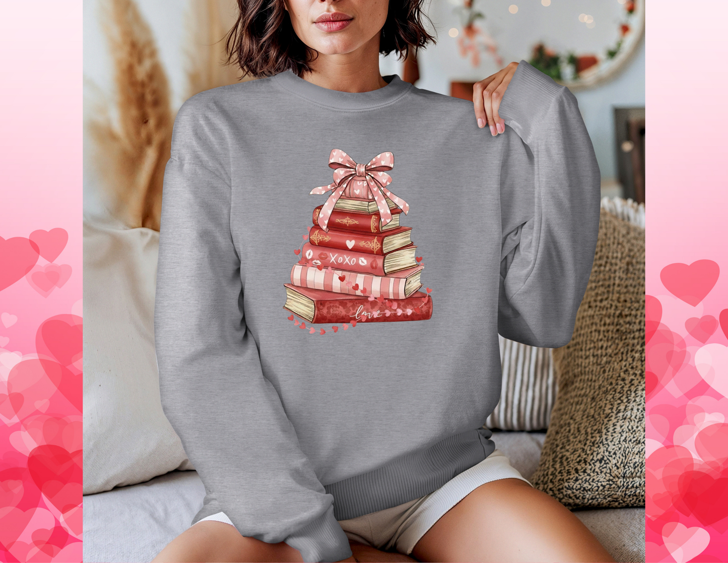 All You Need Is Love and Books Cozy Crewneck