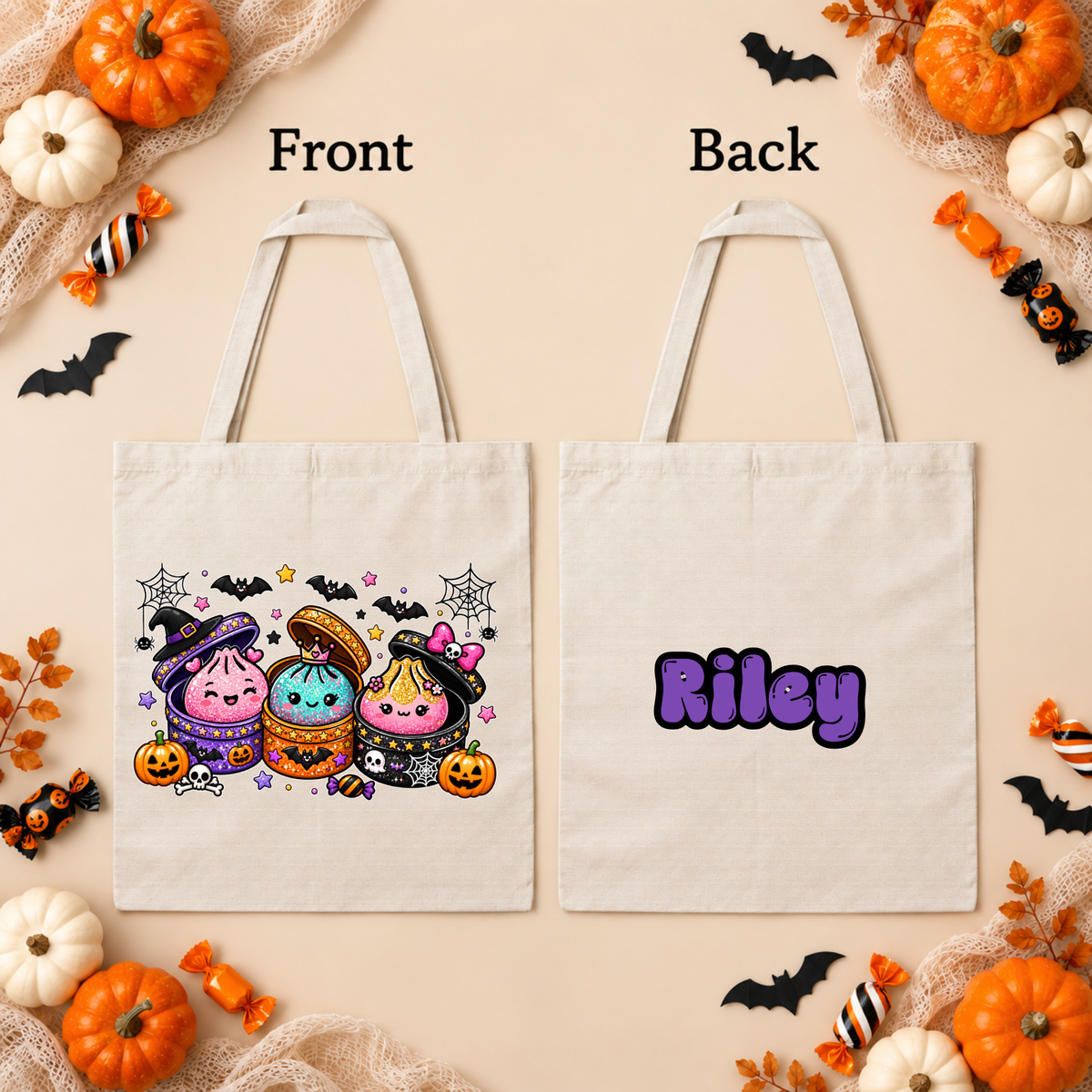 Personalized Trick-or-Treat Tote Bag