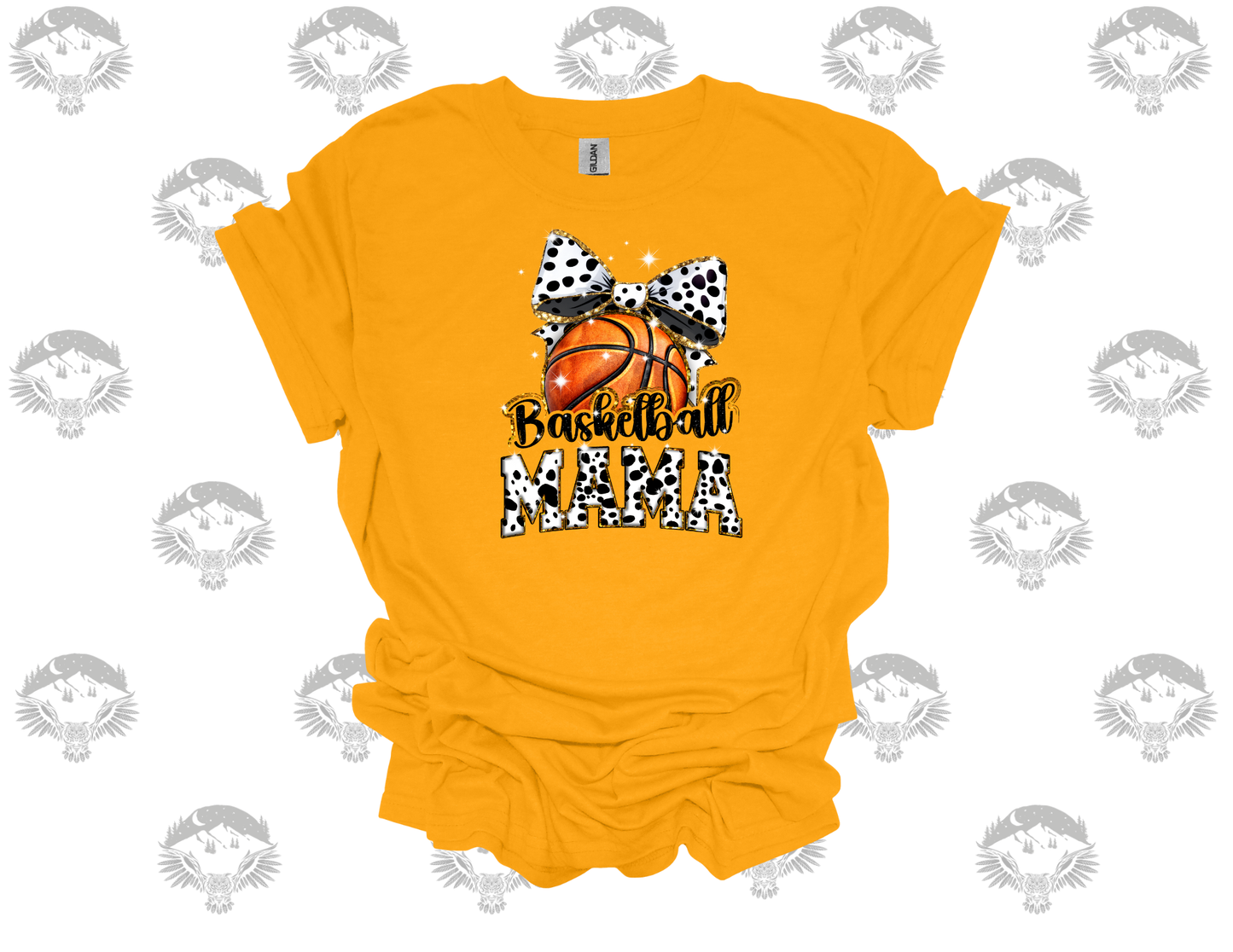 Basketball Mama – Polka Dot Bow Tee