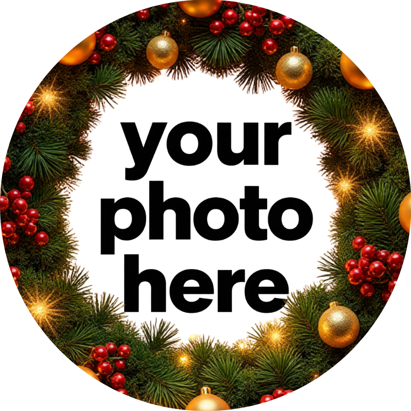 Christmas Wreath Customized Ornaments — Personalized Photo Ornament