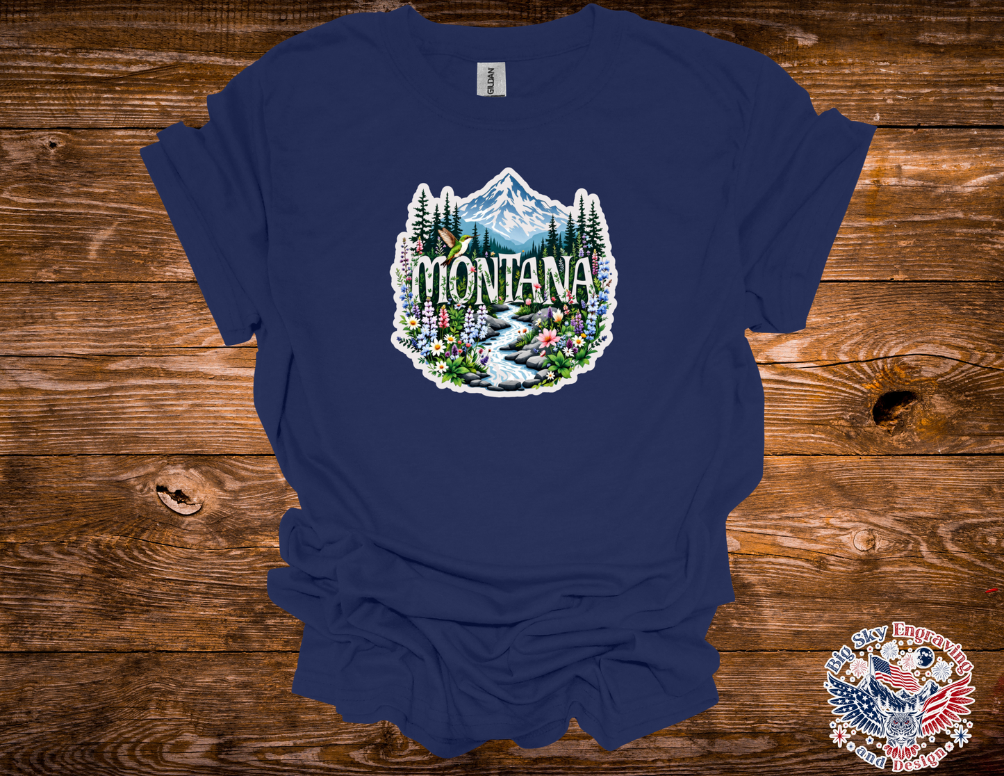 Montana Wildflower Mountain Graphic Tee