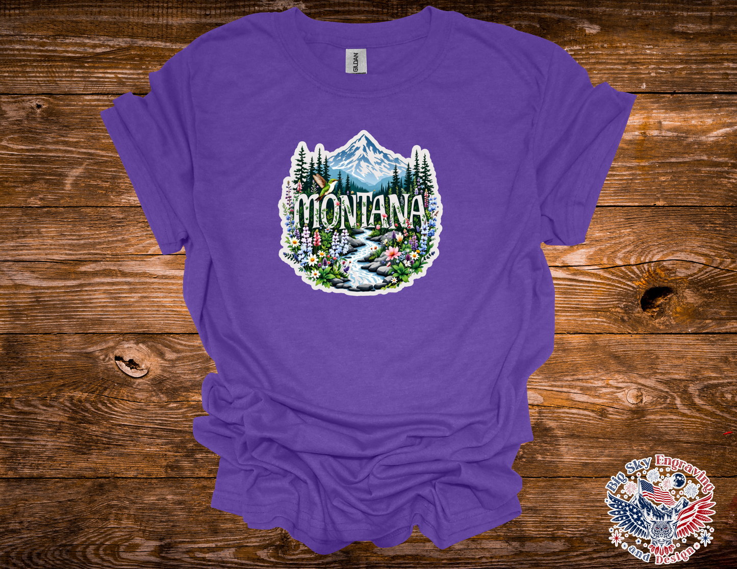 Montana Wildflower Mountain Graphic Tee