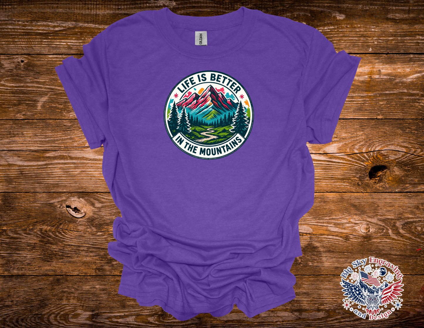 Life Is Better in the Mountains Graphic Tee | Gildan Softstyle T-Shirt