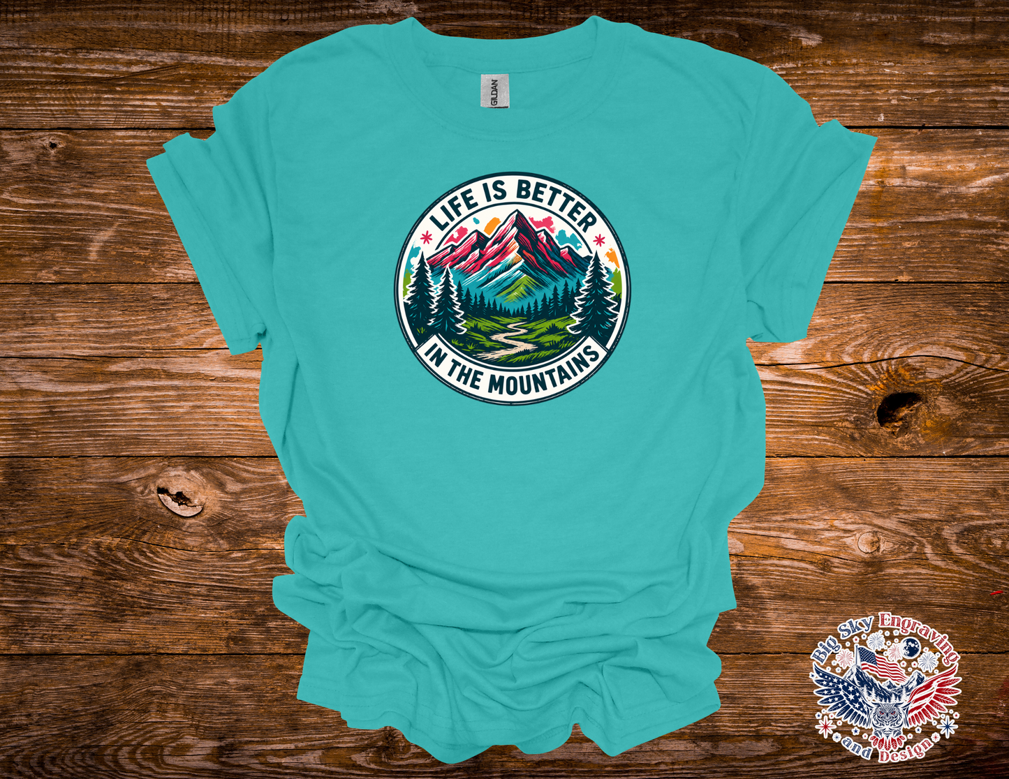 Life Is Better in the Mountains Graphic Tee | Gildan Softstyle T-Shirt