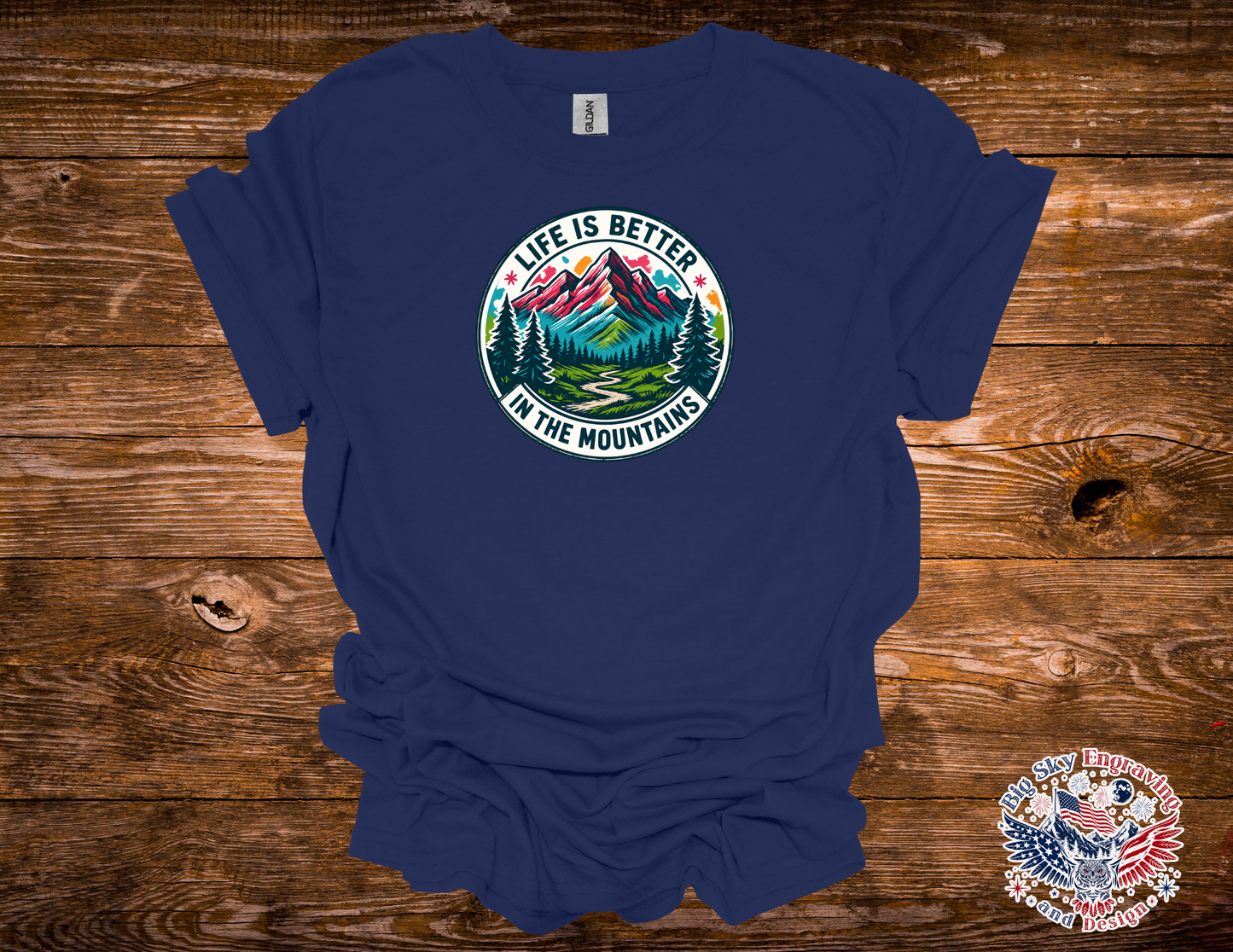 Life Is Better in the Mountains Graphic Tee | Gildan Softstyle T-Shirt