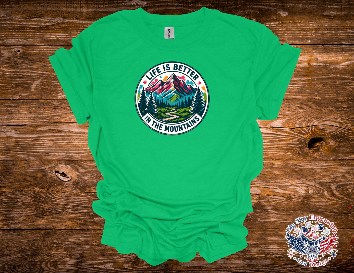 Life Is Better in the Mountains Graphic Tee | Gildan Softstyle T-Shirt
