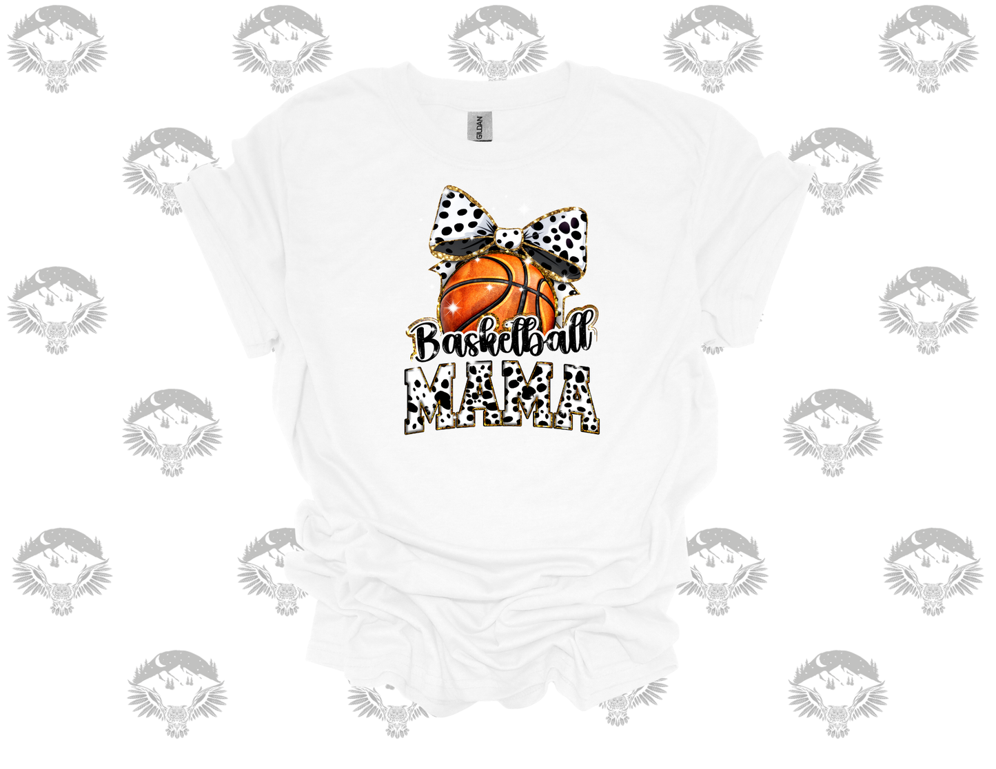 Basketball Mama – Polka Dot Bow Tee
